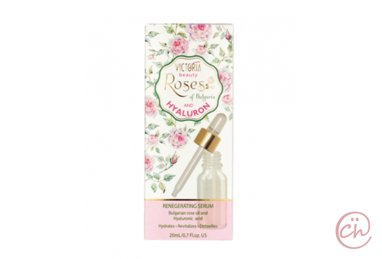 Регенериращ серум за лице с Розово масло Roses and Hyaluron - Victoria Beauty
